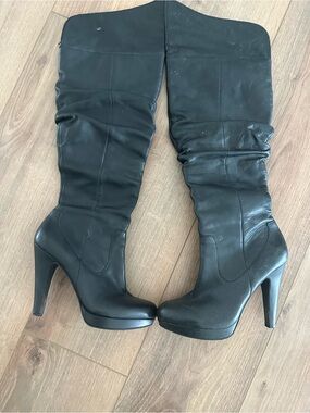 Jessica Simpson Black Over-the-Knee High-Heel Boots